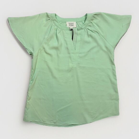 Olive + Oak Tops - Olive & Oak Mint Green Short Sleeve Blouse X-Small NWT